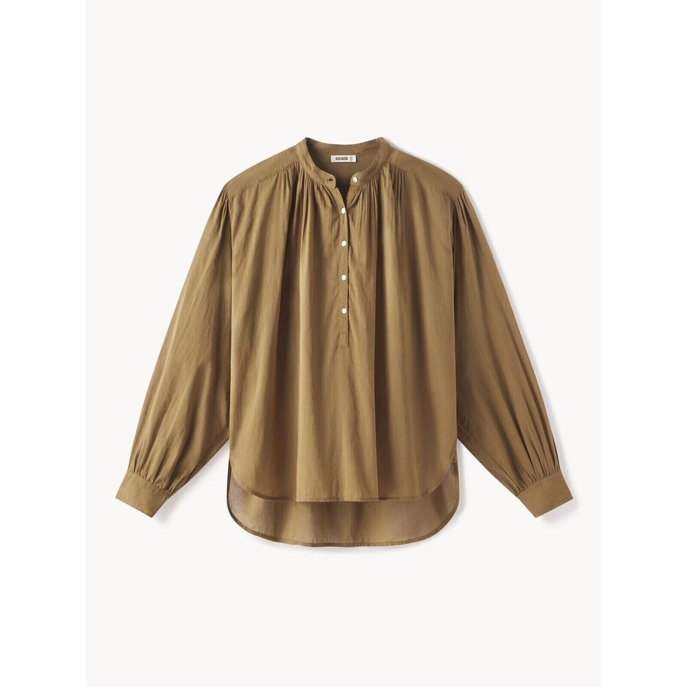 Buck Mason Heirloom Cotton Ojai Shirt Tunic Top Bronze Brown Oversized S 285929 - Picture 5 of 9